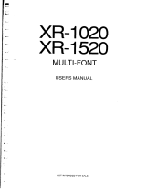 Star Multi-Font XR-1020 User manual