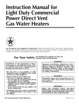 State Industries Commercial Gas Water Heater User manual