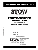 Stow Projection Television PSH User manual
