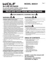 Wolf CTWH30 User manual