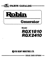 Subaru Robin Power Products RGX2400 User manual