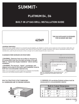 Weber SUMMIT PLATINUM D4 LP (BUILT IN 2006) User manual