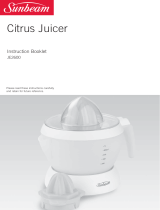 Sunbeam Juicer JE2600 User manual