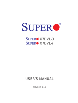 Supermicro X7DVL-3 ServerBoard (Standard Retail Pack) User manual