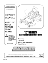 Swisher ZT17542B, ZT1436, ZT1842, ZT20050 User manual
