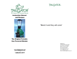 Tailgator The Original Portable Gas Powered Blender User manual