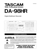 Tascam DA-98HR User manual