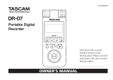 Tascam DR-07 User manual