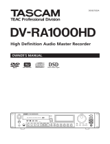 Tascam DV-RA1000HD User manual