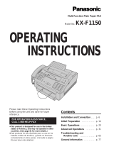 Technics KX-F1150 User manual