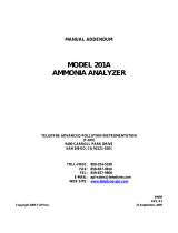 Teledyne 201A User manual