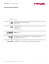 Thorens TD 2030 User manual