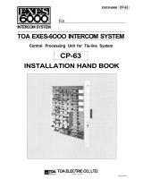 TOA Electronics CP-63 User manual