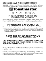 Toastmaster 999201U User manual