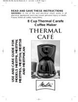 Toastmaster Thermal Cafe ME8TPW User manual