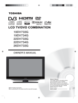 Toshiba 19DV734G Owner's manual