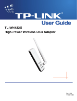 TP-LINK High-Power Wireless USB Adapter TL-WN422G User manual