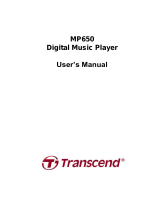 Transcend Information MP 650 User manual