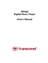 Transcend Information MP650 User manual