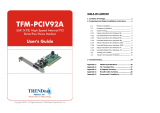 Trendnet TFM-PCIV92A User manual