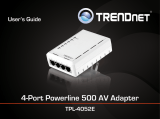 Trendnet 4-Port Powerline 500 AV Adapter User manual