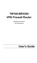 Trendnet Network Router VPN Firewall Router User manual