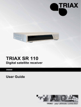 Triax Digital Satellite Receiver SR 110 User manual