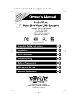 Tripp Lite Audio/Video Pure Sine Wave UPS Systems User manual