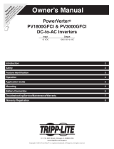Tripp Lite PV1800GFCI and PV3000GFCI Inverters User manual