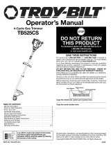 Troy-Bilt Trimmer TB525CS User manual