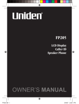 Uniden FP205 User manual
