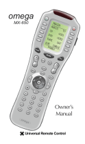 Universal Remote Control omega MX-650 User manual