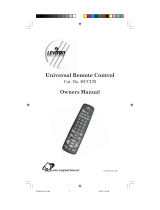 Universal Remote Control Remote control HCCUR User manual