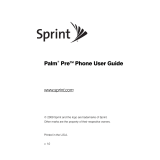Palm PRE User manual