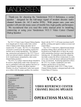 Vandersteen Audio VCC-5 User manual