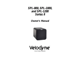 Velodyne SPL-800 User manual