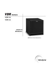 Velodyne DSP-CONTROLLED SUBWOOFERS VDR-10 User manual