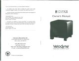 Velodyne Acoustics 15X User manual