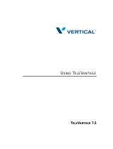Vertical Communications TeleVantage TeleVantage 7.5 User manual