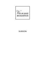 Vienna Acoustics Subson User manual