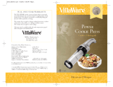 Villaware Cookie Press Cordless & Rechargeable User manual