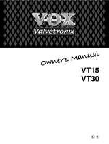 Vox Valvetronix Amp VT15 User manual