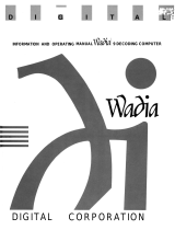 Wadia Digital DECODING COMPUTER User manual