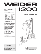 Weider 1200 SYSTEM WESY1955 Owner's manual