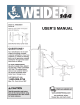 Weider 144 (No. WEBE06691) User manual