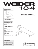 Weider WEEMBE0525 User manual