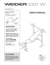 Weider 220 W Bench User manual