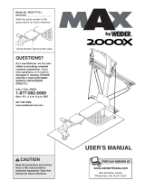 Weider 2000X WESY7773.1 User manual