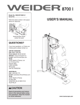 Weider 8700 I User manual