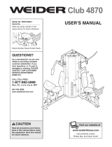 Weider WESY3906 User manual